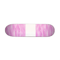 Pink and White Wavy Pattern. Skateboard