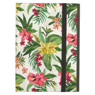 Pink And Yellow Floral Pattern iPad Air Cover