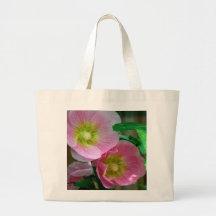 Pink and Yellow Hollyhocks Bag