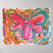 Pink Angel Poster