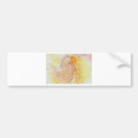 Pink Angel Watercolor Bumper Sticker