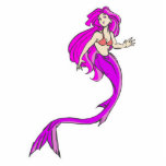 pink anime style mermaid photo sculptures