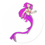 pink anime style mermaid stickers