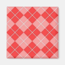Pink Argyle Magnet