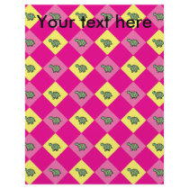 Pink argyle turtle pattern