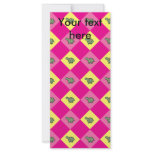 Pink argyle turtle pattern rack cards