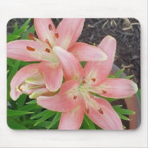 Pink Asiatic Lilies Mouse Mats