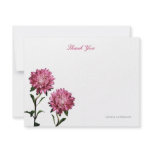 Pink Asters | Flat Thank You Note Cards invitations