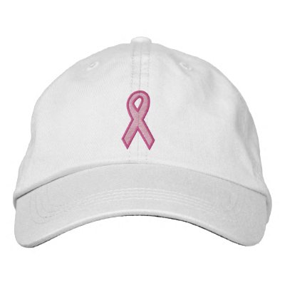 Pink Awareness Ribbon Embroidered Baseball Cap Pink Awareness Ribbon Embroidered Baseball Cap