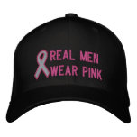 Pink Awareness Ribbon embroidered hats