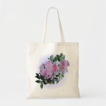 pink azalea tote bag
