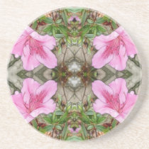 Pink Azaleas 1E kaleidoscope 3 Coasters