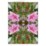 Pink Azaleas 1E kaleidoscope 3 Greeting Card