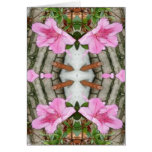 Pink Azaleas 1E kaleidoscope 5 Greeting Card