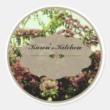 Pink Azaleas labels Round Sticker