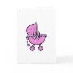 Pink baby buggy cards
