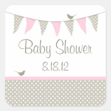 Pink Baby Bunting Sticker