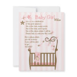 Pink Baby Crib Custom Invites