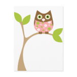 Pink Baby Owl postcards