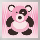Pink Baby Panda Bear posters