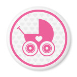 Pink Baby Pram Icon Magnet