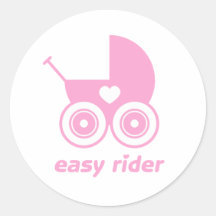 Pink Baby Pram Icon Sticker Sheet