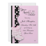 Pink Baby Shoes Shower Invitation
