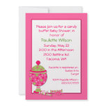 Pink Baby Shower Candy Buffet Invitation
