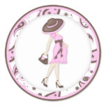 Pink Baby Shower Cupcake Toppers Stickers