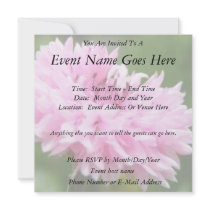 Pink Bachelor Button Personalised Announcement