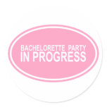 Pink Bachelorette Party in Progress Tees Gifts stickers