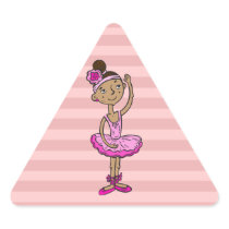 Pink Ballerina Girl Stickers
