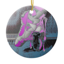 Pink Ballerina Pointe Shoes Christmas Tree Ornament