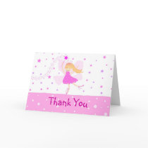 Pink Ballerina Thank you Card