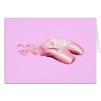 Pink Ballet Shoes Greeting Cards