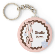 Pink Ballet Shoes Keychain