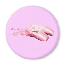 Pink Ballet Shoes Fridge Magnets
