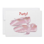 Pink Ballet Shoes Slippers invitations