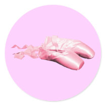 Pink Ballet Shoes Sticker