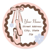 Pink Ballet Shoes Stickers