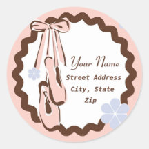 Pink Ballet Shoes Stickers