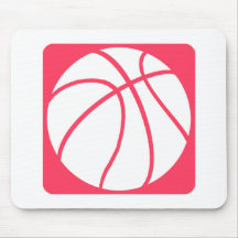Pink basketball mousepads