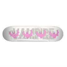 Pink Bat. Custom Skate Board
