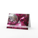 Pink Baubles 'Merry Christmas' stripe card