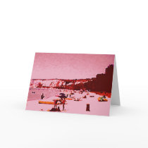 Pink Beach Greeting Card