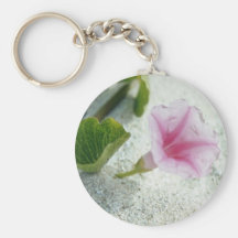 Pink Beach morning glory (Ipomoea pes-caprae) flow Keychains