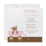 Pink Bear Personalized Invites