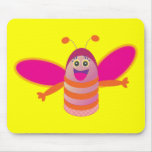 Pink bee mousepads