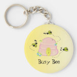 Pink Beehive - Busy Bee Keychains