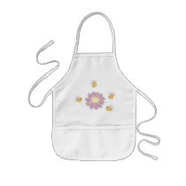 Pink bees kids apron